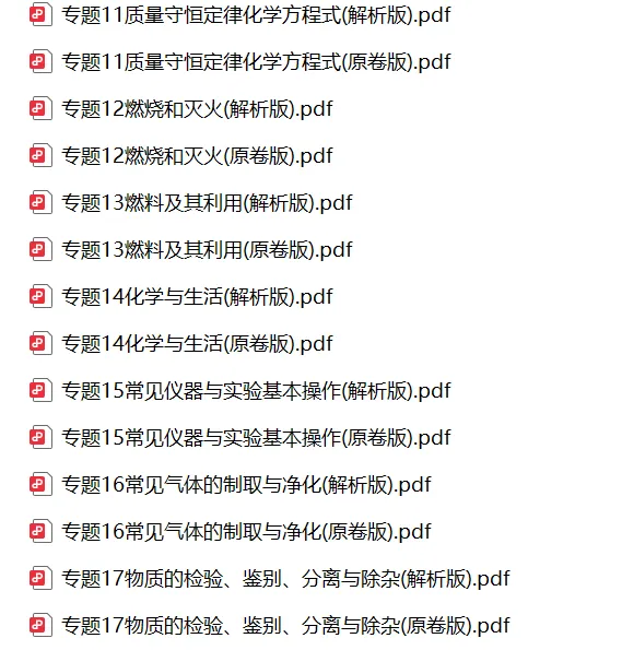 初中化学中考总复习(原卷版+解析版)| 可下载打印 第3张