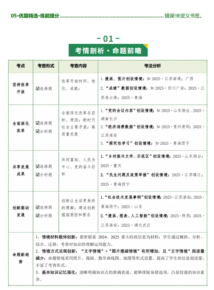 亿起学思政|【中考道法一轮复习】专题01 九上第一单元:富强与创新 第4张