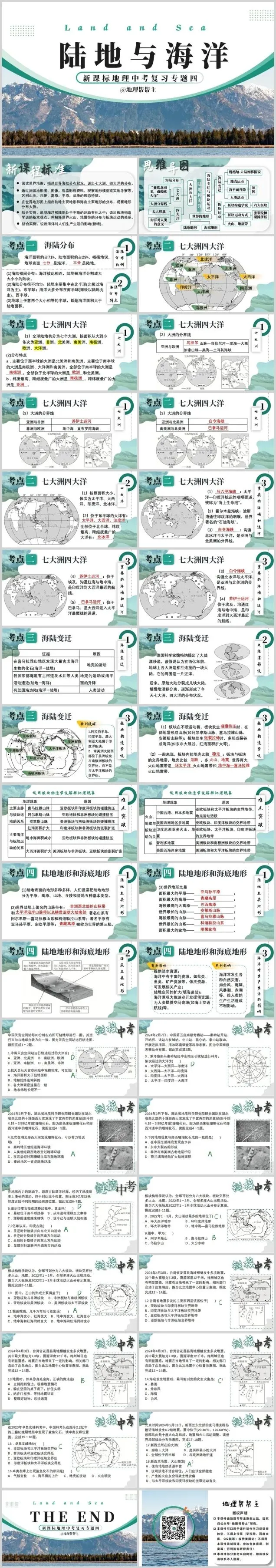 新货第五十三期 | 新课标新中考专题复习四《陆地与海洋》 第2张