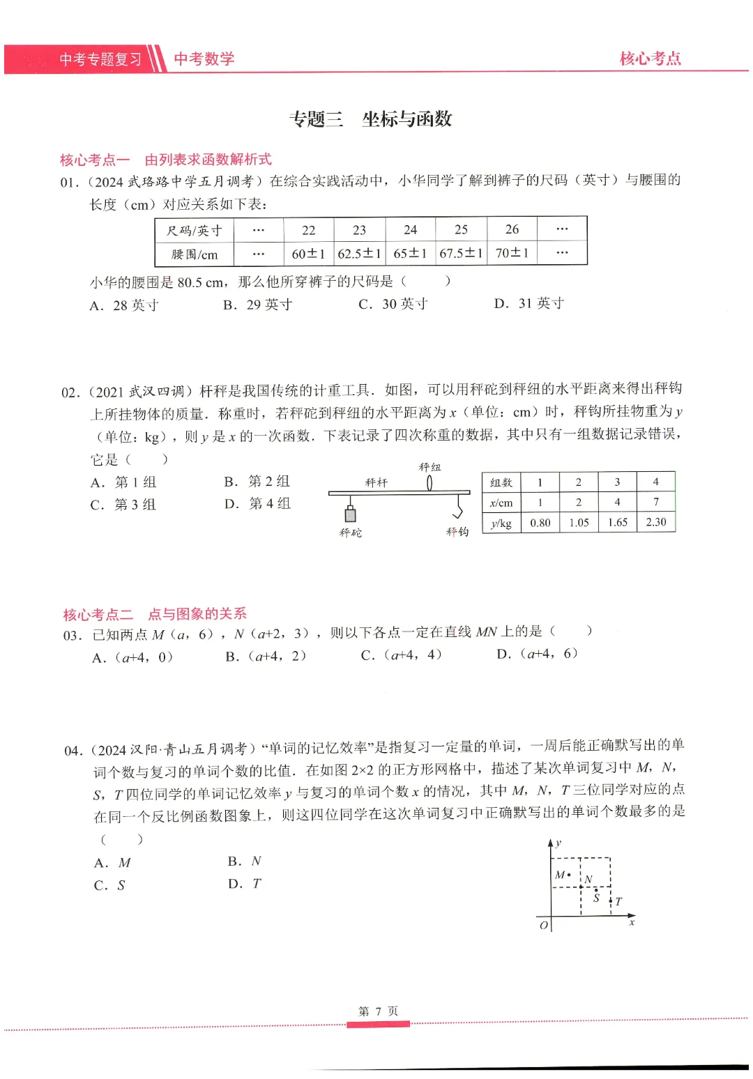 2026中考数学核心考点 第14张