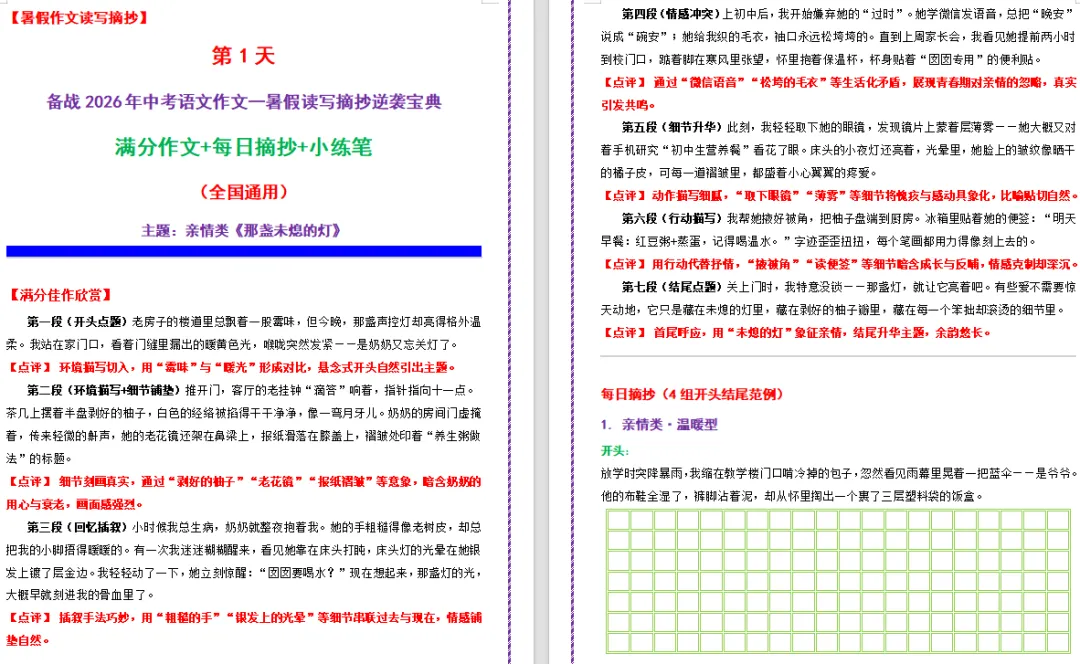 【复习资料】2025-2026语文中考总复习试题(复习讲义+复习名著阅读+复习知识点闯关+语文真题分类汇编)全套下载 第9张
