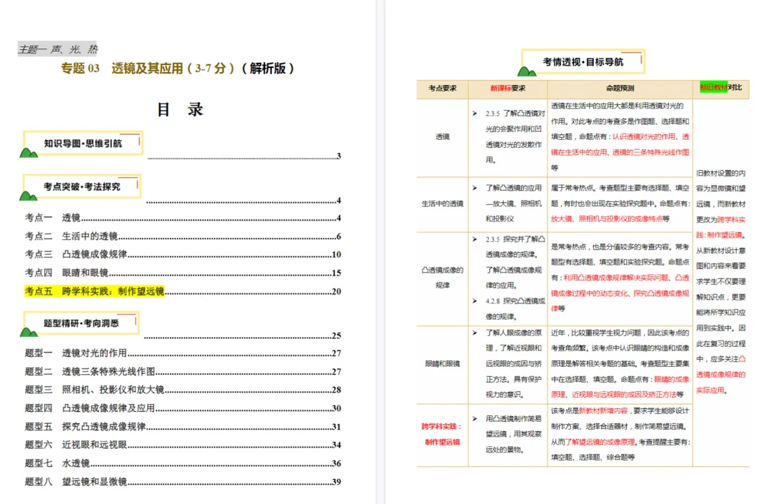 2025中考物理一轮双练习讲义 第3张