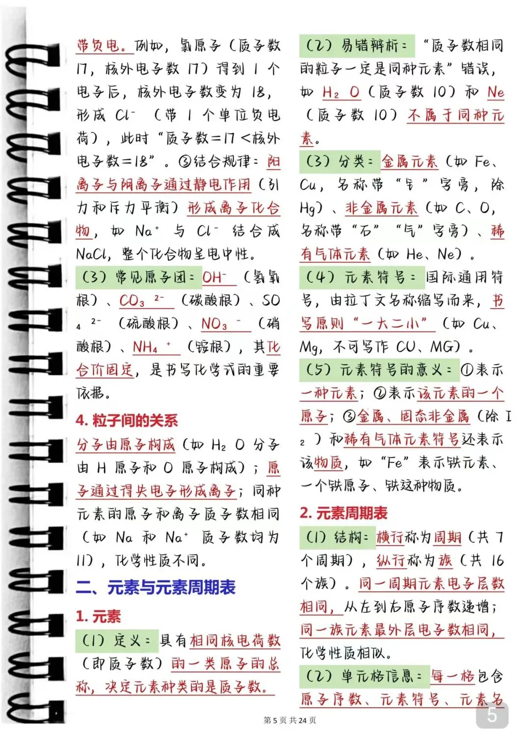 2026届中考化学完整背诵手册(打印版) 第21张 2026届中考化学完整背诵手册(打印版) 第21张