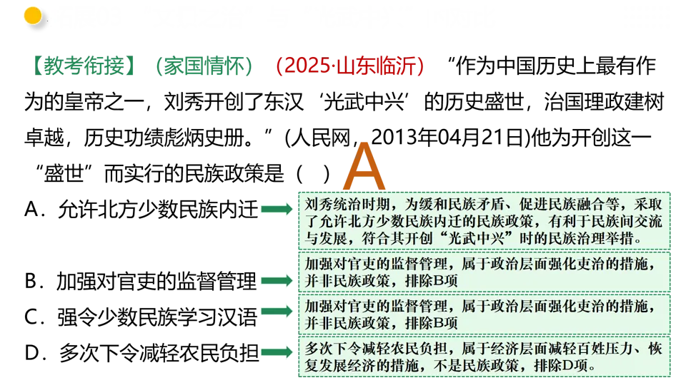 【中考复习】|专题03 秦汉时期:统一多民族国家的建立和巩固 第52张