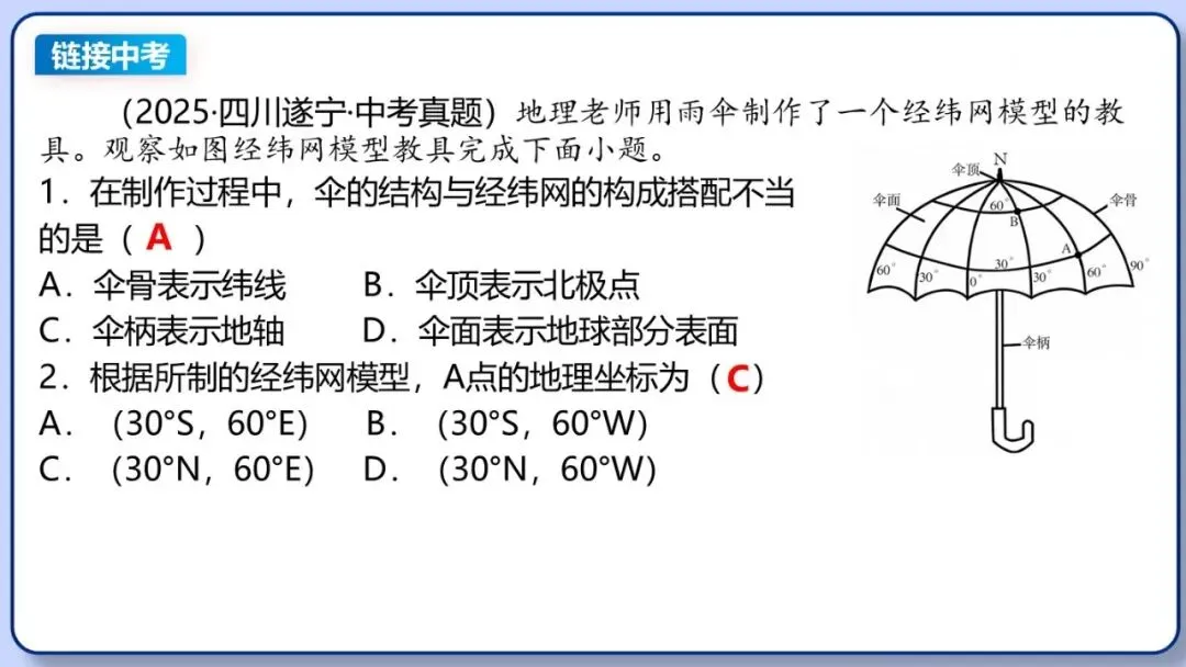 2026年中考地理复习专题二:地球和地球仪(课件+教学设计+课件习题) 第22张