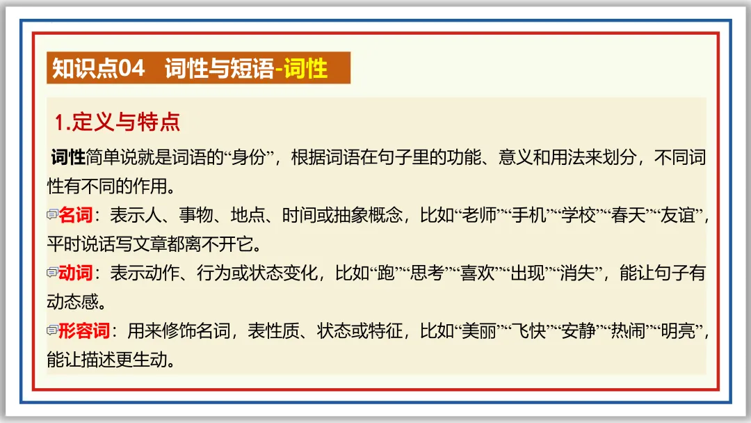 中考一轮02:近反义词 关联词 成语 词性 短语(上)PPT 第32张