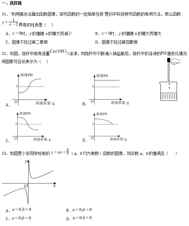 中考热点题型(二): 函数过程性学习探究型,共40题. 第22张