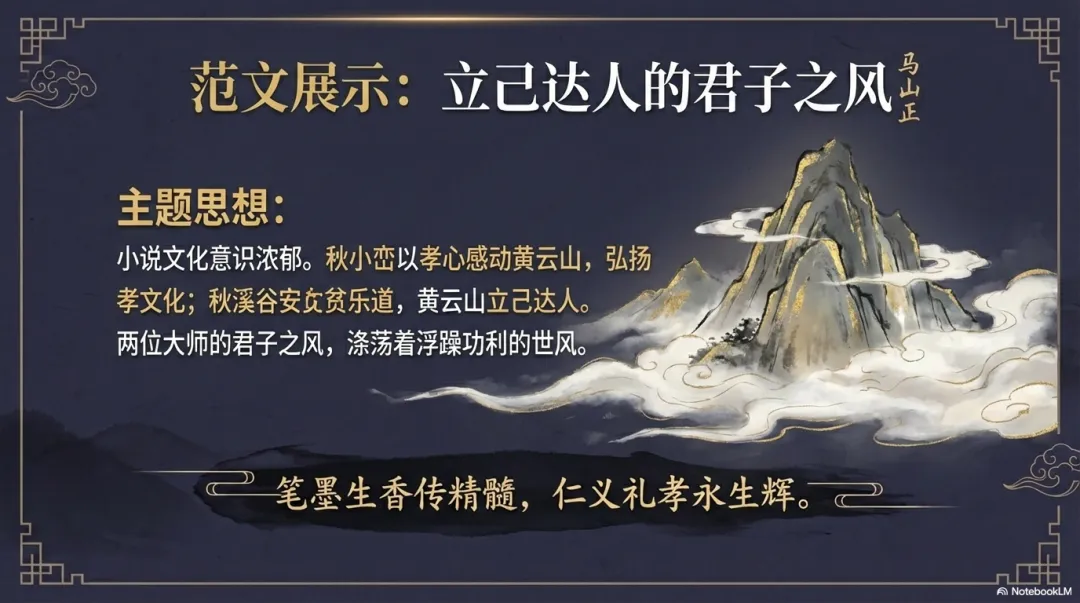 吕梁中考二模阅读题《大师》赏析及课件分享 第14张