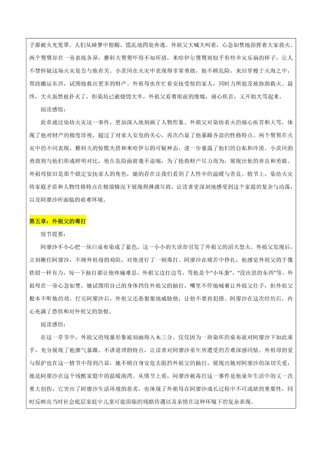【中考专项语文】 专题16《童年》《鲁滨逊漂流记》专项复习完整高清电子版可打印 第7张 【中考专项语文】 专题16《童年》《鲁滨逊漂流记》专项复习完整高清电子版可打印 第7张