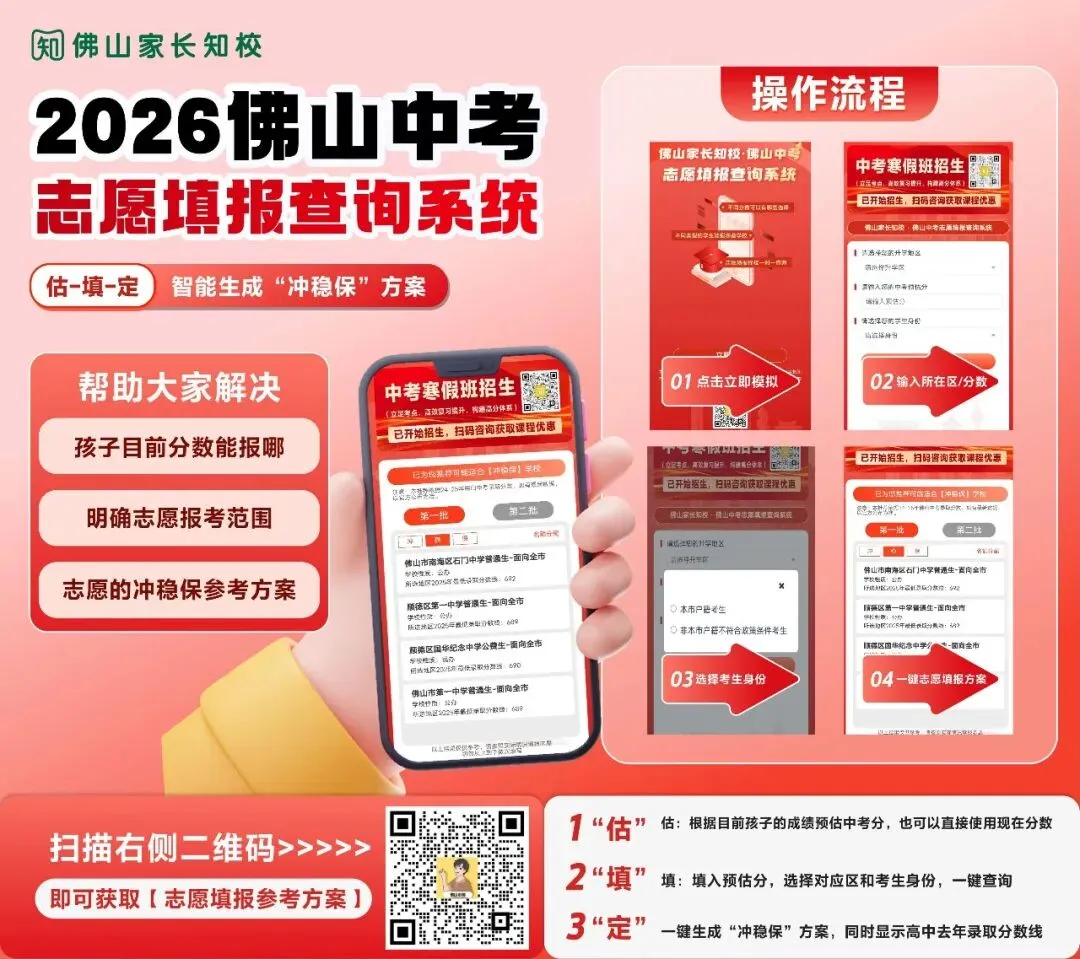中考600-680分可以上哪些学校?2021-2025年佛山各区高中录取分数线汇总→-第2张图片-四季读书网
