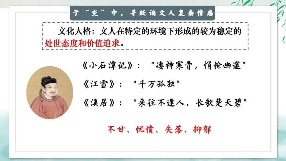 “贬谪类诗词”中考复习公开课:生活虽以痛吻,我却执意歌之,这样讲被夸啦-第22张图片-四季读书网