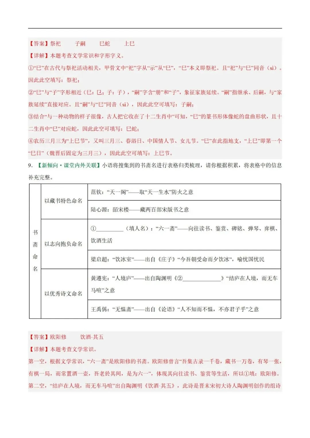 2026年最新中考语文一轮复习—基础知识 第06讲 文学文化常识(课件+讲义+测练)-第48张图片-四季读书网