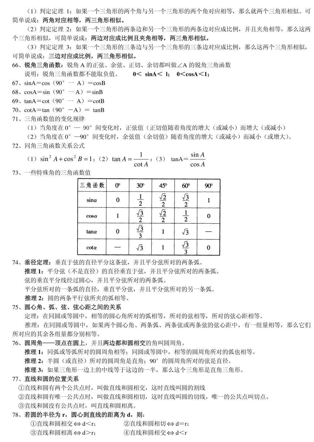 中考||数学85条超基础知识点,期末复习&寒假预习必备! 第11张