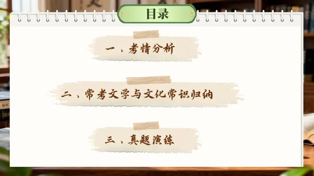 「中考复习」一轮复习《专题七:文学与文化常识》课件 第3张