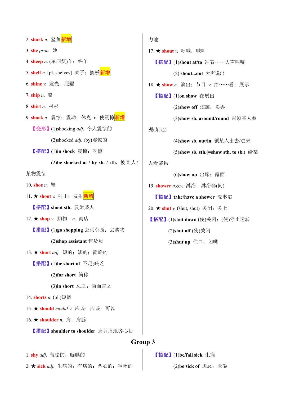 【中考专项英语 】《专题02 20天搞定中考必背1600词》完整高清电子版可打印 第15张 【中考专项英语 】《专题02 20天搞定中考必背1600词》完整高清电子版可打印 第15张