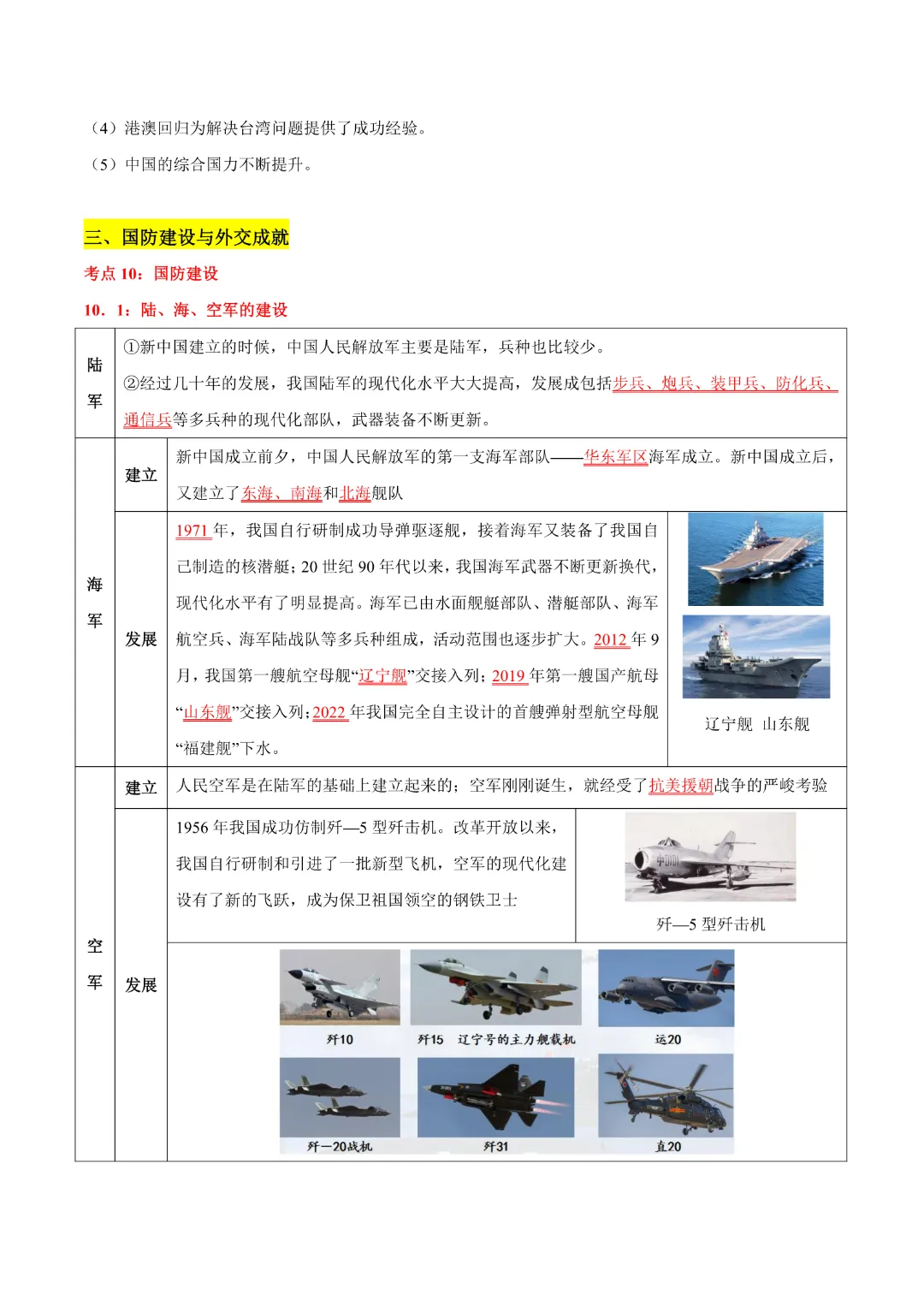 【中考专项历史】《专题10 改革开放后》(附答案)专项复习完整高清电子版可打印 第16张