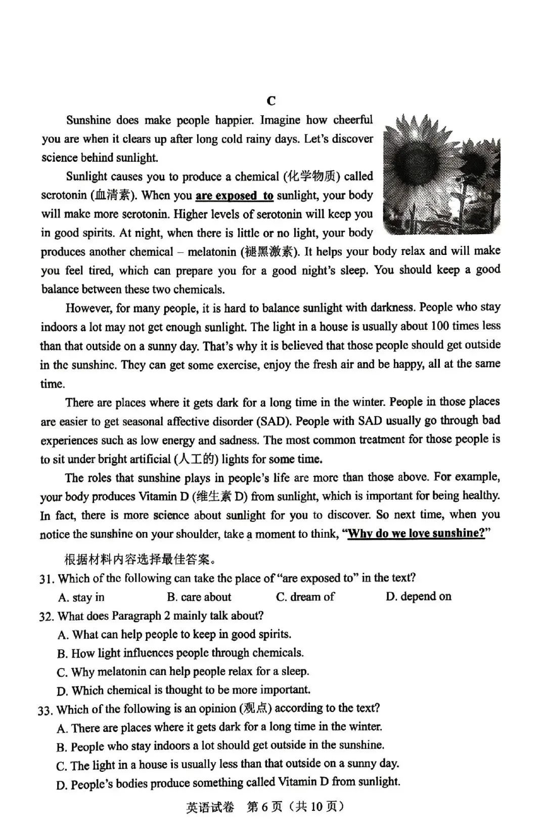 【中考真题】2025年河南省中考英语试题+答案 第6张 【中考真题】2025年河南省中考英语试题+答案 第6张