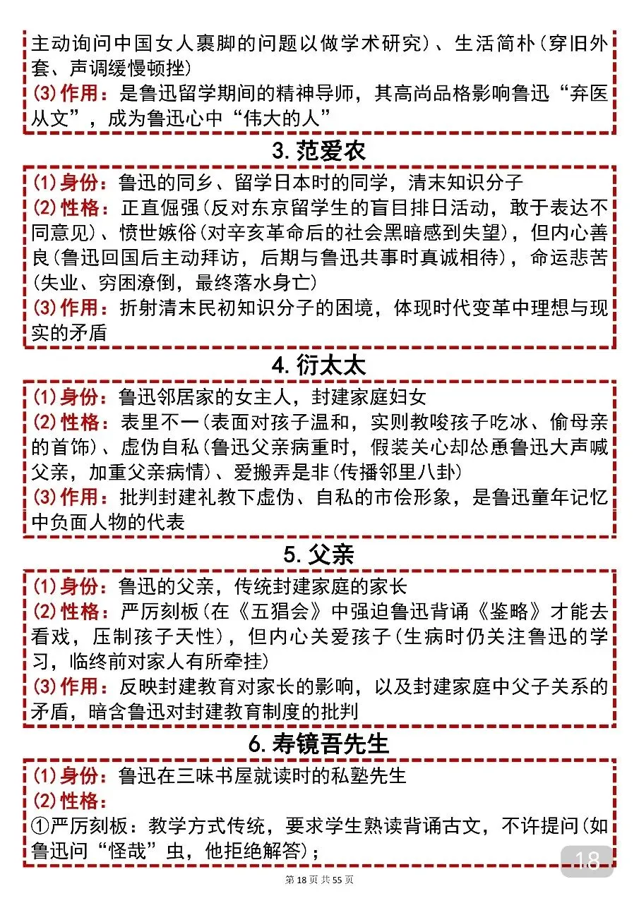 2026中考语文15本名著导读笔记背诵手册【打印版】 第18张