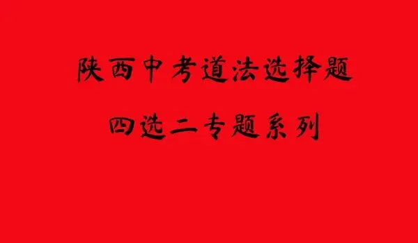 陕西中考道法选择题:四选二专题——维护社会秩序—30题专练-第1张图片-四季读书网