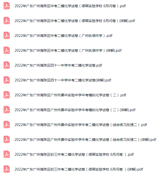 2021-2025年广东广州各区初三中考二模化学试卷 第8张