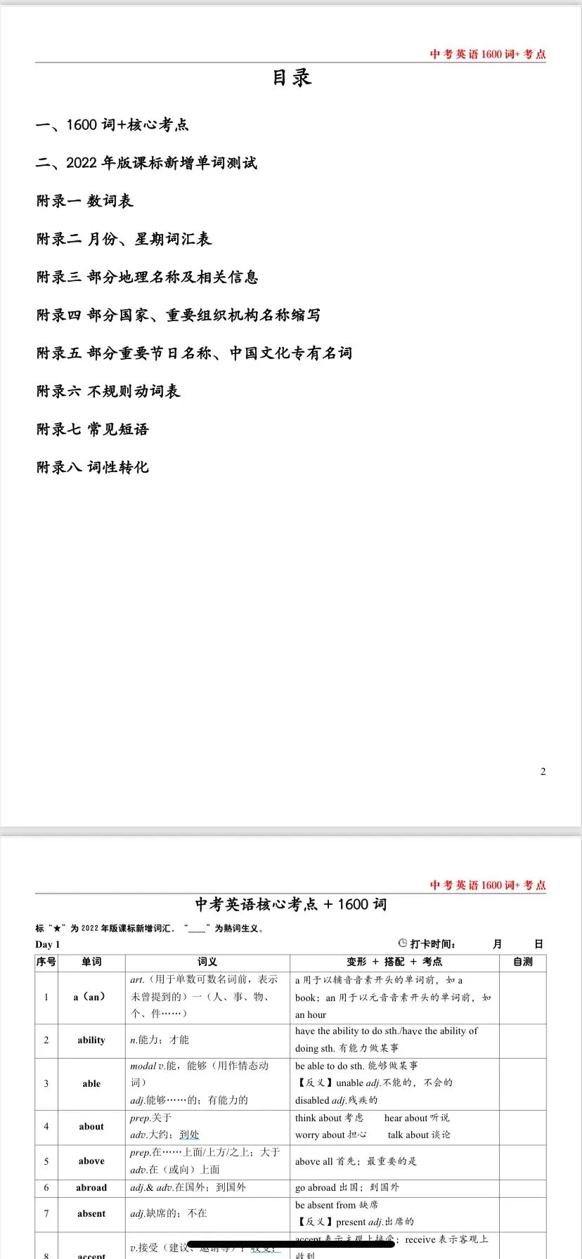 2026中考英语专题作文书面表达+选词填空+核心高频词汇考点-第22张图片-四季读书网
