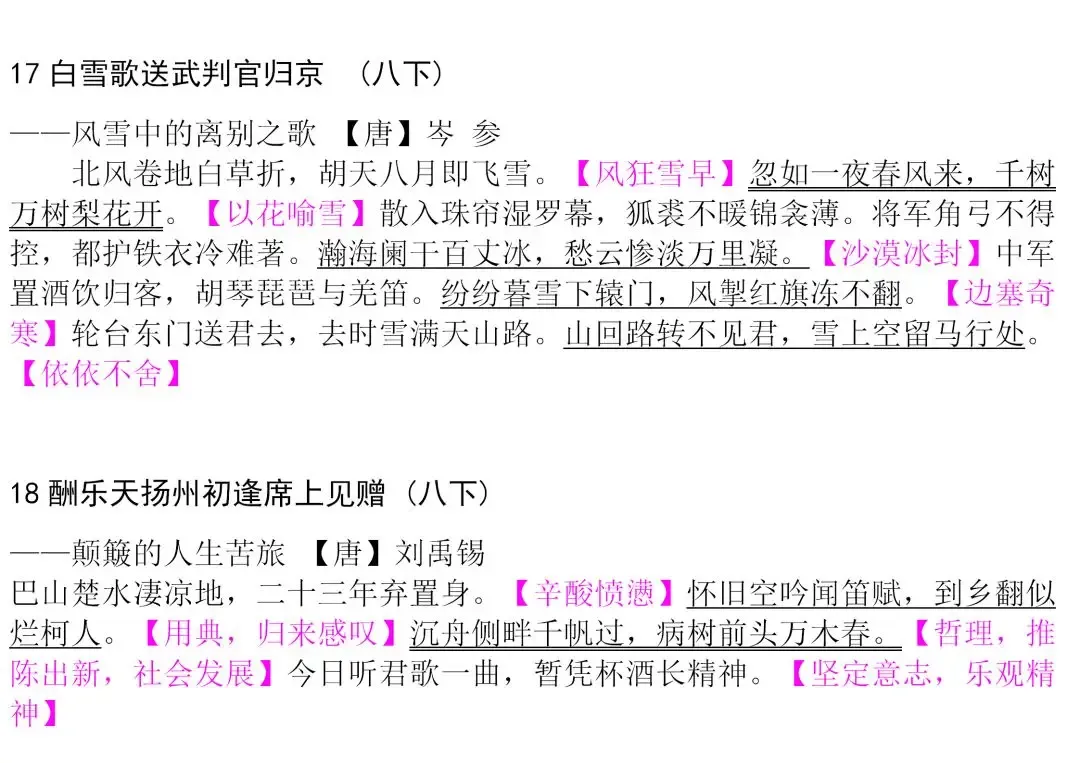初中生必背古诗文整理汇总,中考语文必备!-第10张图片-四季读书网