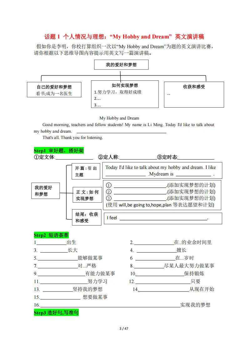 2026年中考英语作文18 天进阶训练手册(原卷版+解析版)-第5张图片-四季读书网
