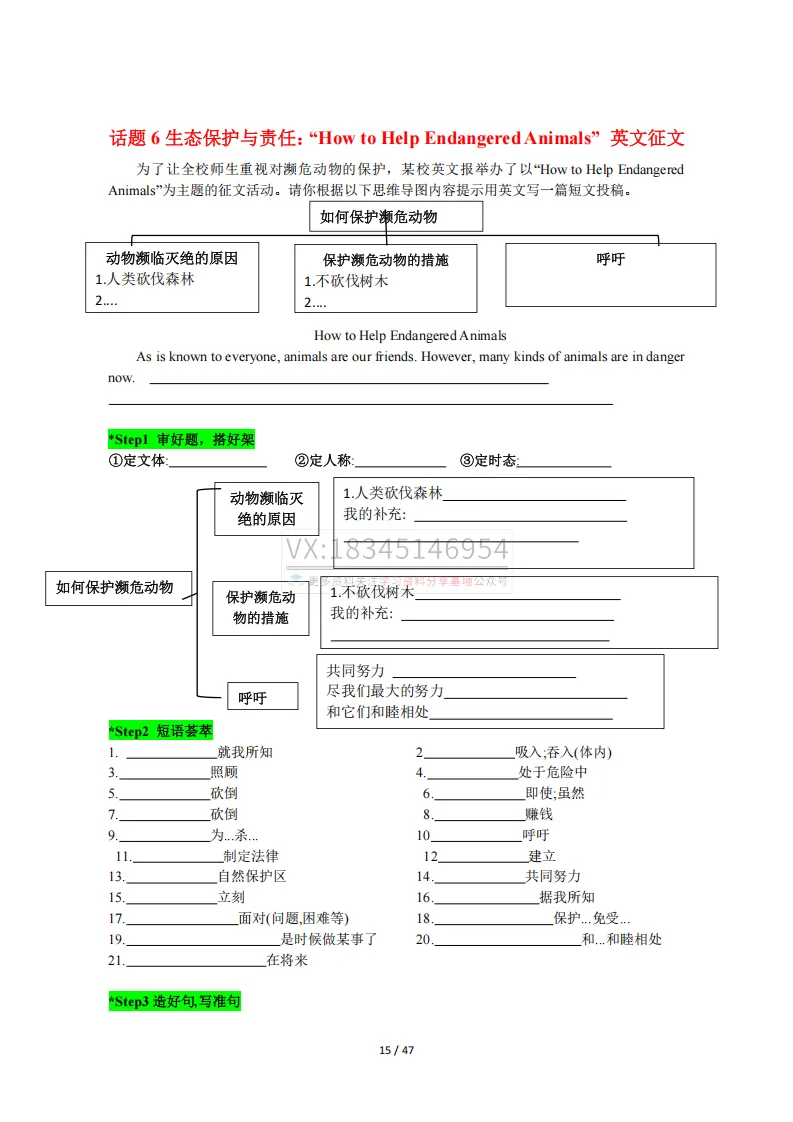 2026年中考英语作文18 天进阶训练手册(原卷版+解析版)-第17张图片-四季读书网