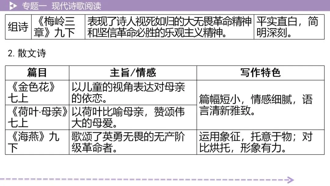 【最新版2026中考总复习】文学作品阅读:现代诗歌阅读·考点讲解、训练 第13张 【最新版2026中考总复习】文学作品阅读:现代诗歌阅读·考点讲解、训练 第13张