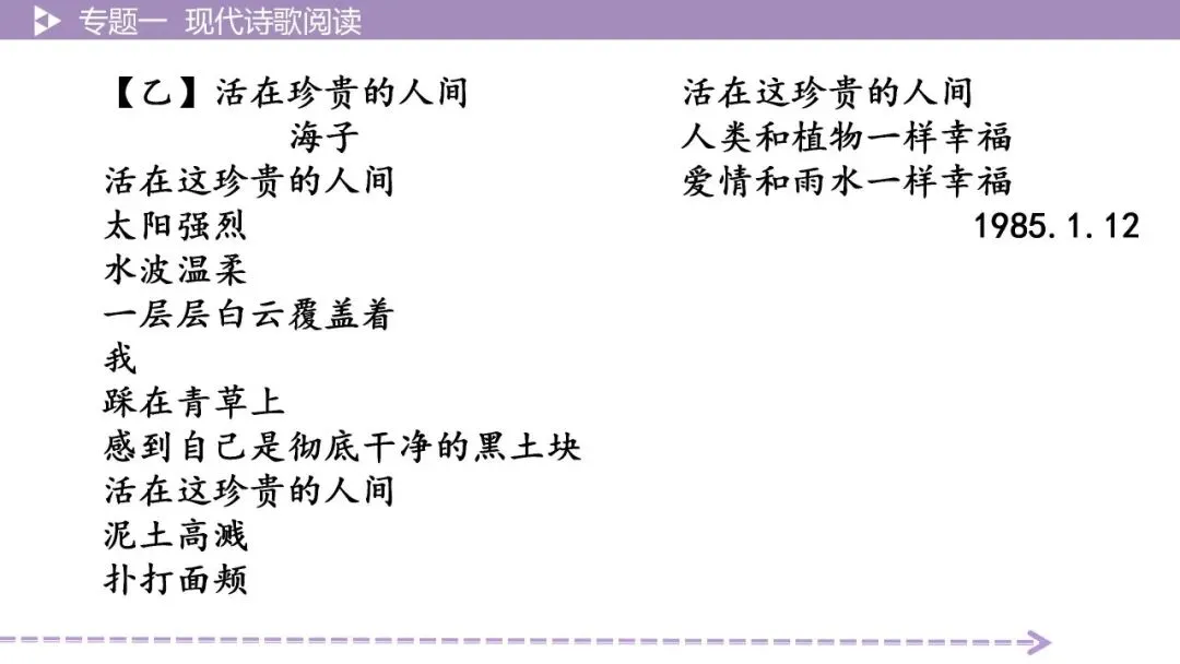 【最新版2026中考总复习】文学作品阅读:现代诗歌阅读·考点讲解、训练 第19张 【最新版2026中考总复习】文学作品阅读:现代诗歌阅读·考点讲解、训练 第19张