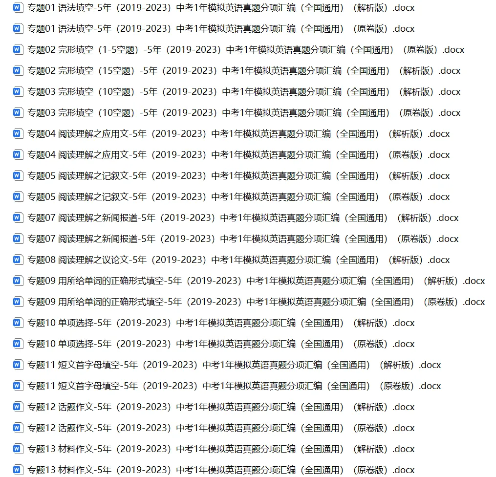 中考英语真题分项汇编(原卷+解析)| 可下载打印 第2张