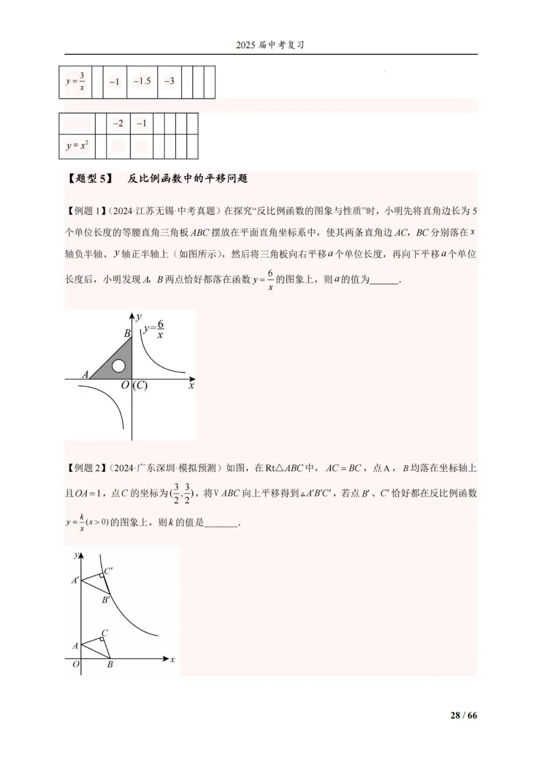 中考压轴经典13册——反比例函数14类题型 第42张