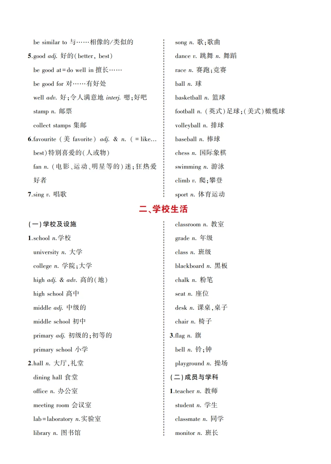 中考英语必背话题词汇+必背短语分类记忆,可免费下载打印 第6张