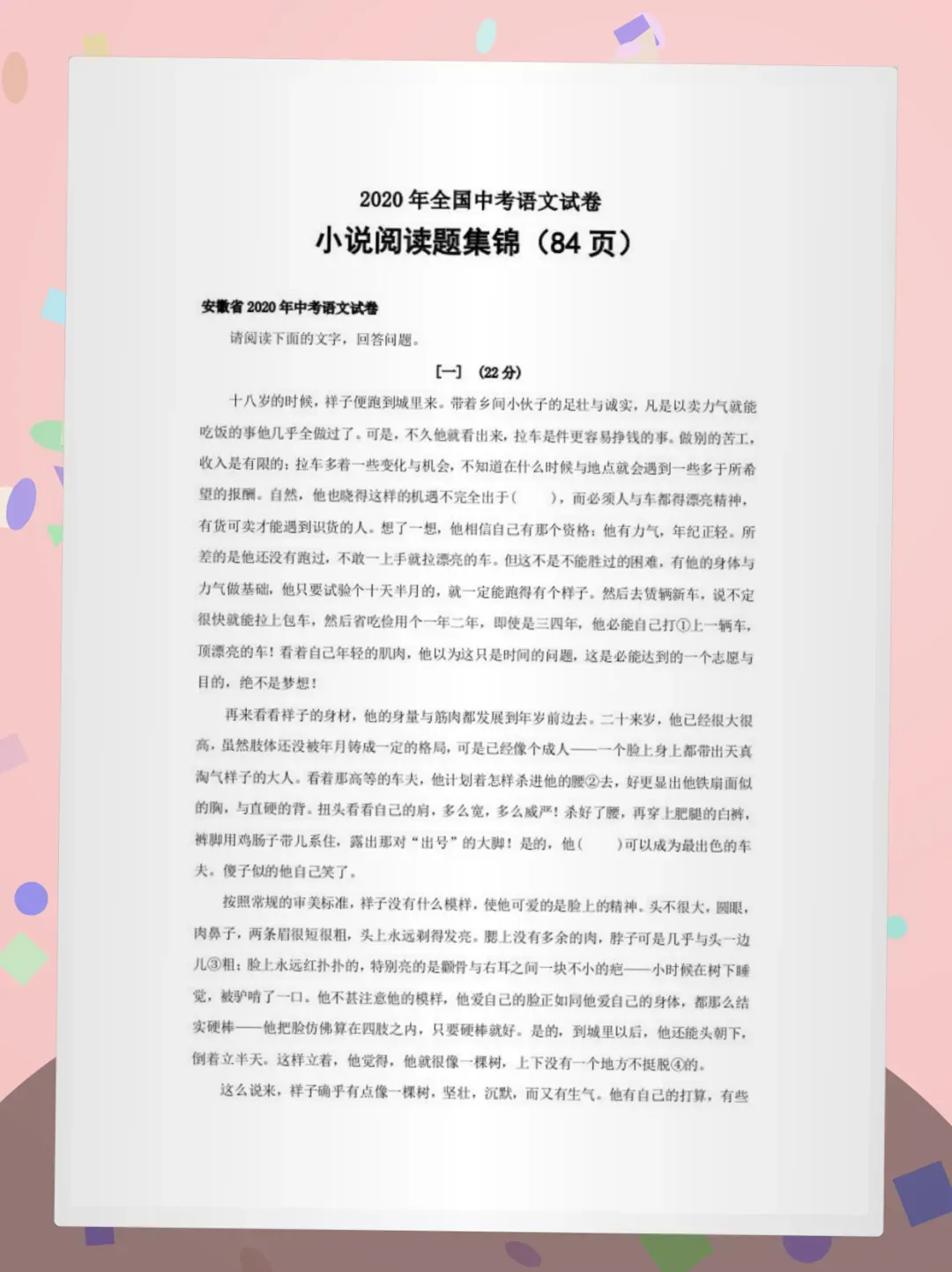 【免费获取】全国中考语文分类汇编小说阅读pdf【可下载打印】 第2张