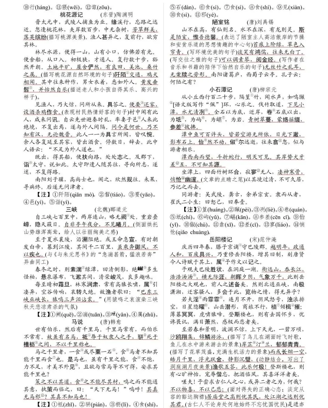 【直击中考】初中语文古诗文50篇必背+常考句+易错字,中考这块分稳拿! 第6张