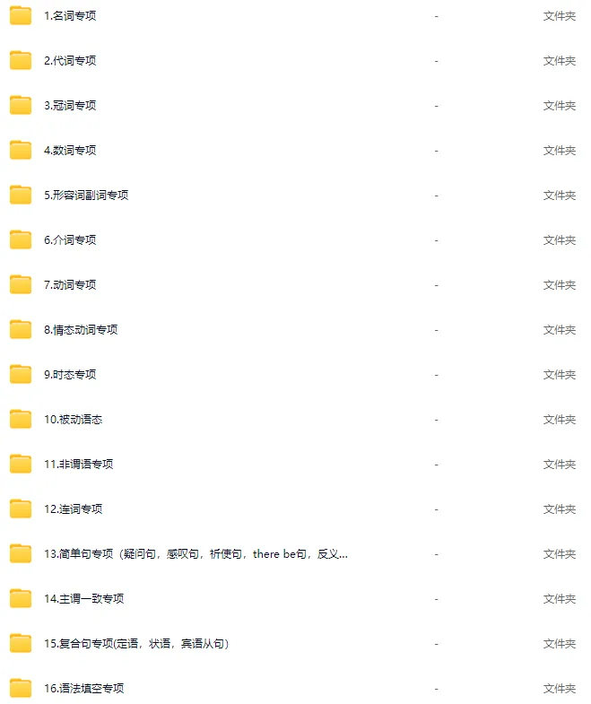 速存!中考英语 16 大语法专项,背诵默写 + 真题练习直接用-免费资源 第4张