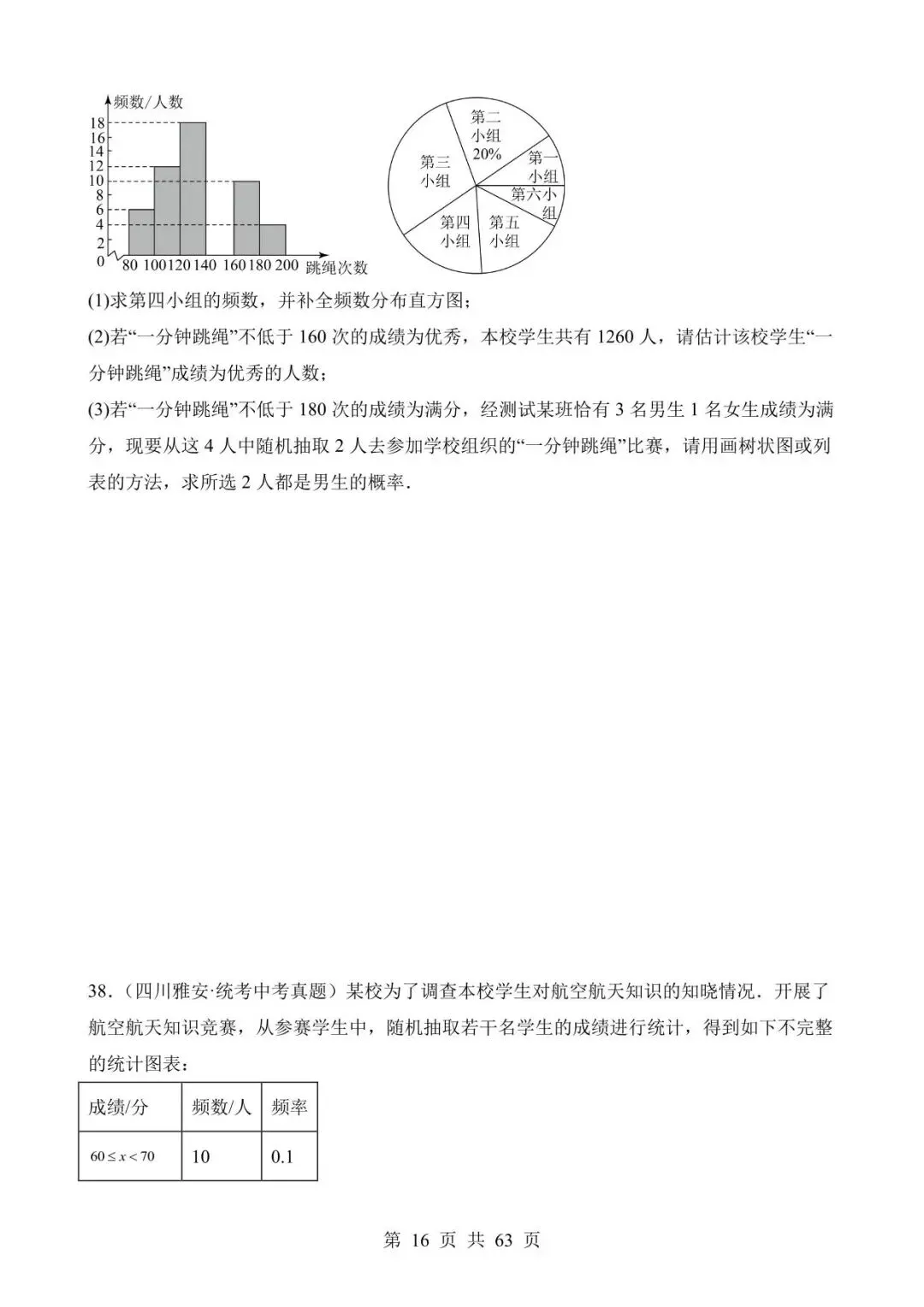 26中考数学真题分项汇编第2期专题27《概率》含解析 第16张