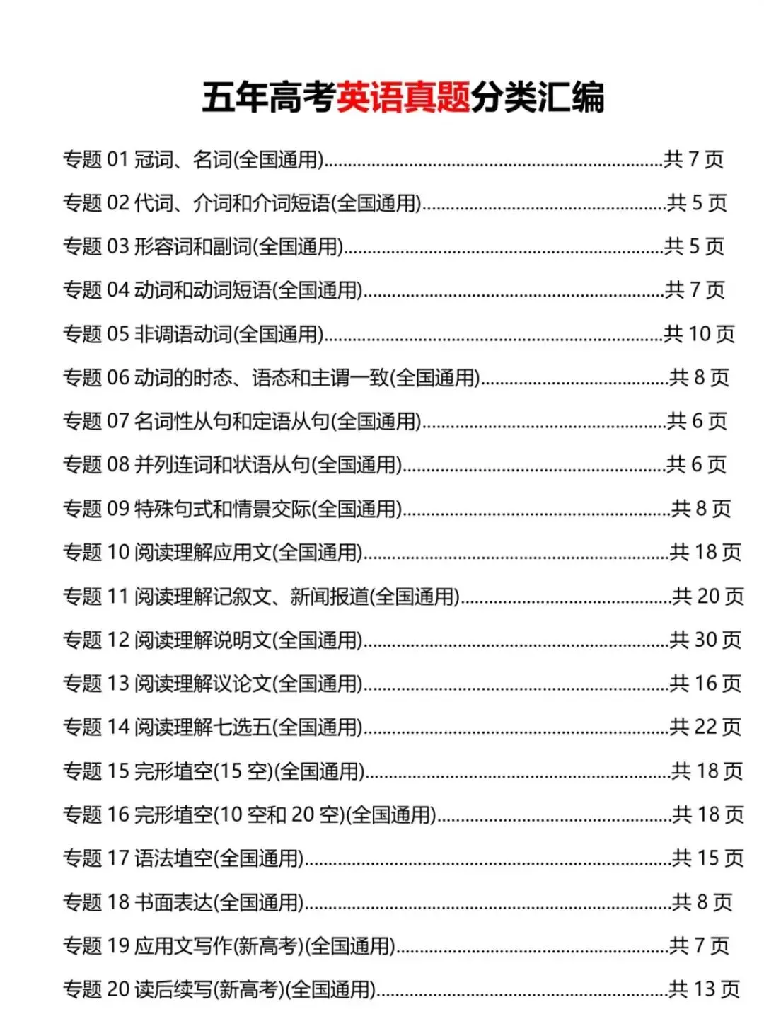 2026中考冲刺各学科考前必刷 第1张