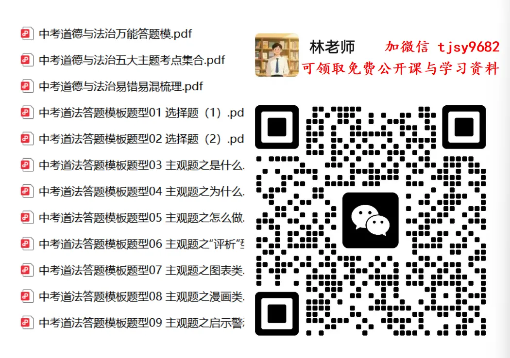 中考道德与法治五大主题考点集合 第23张