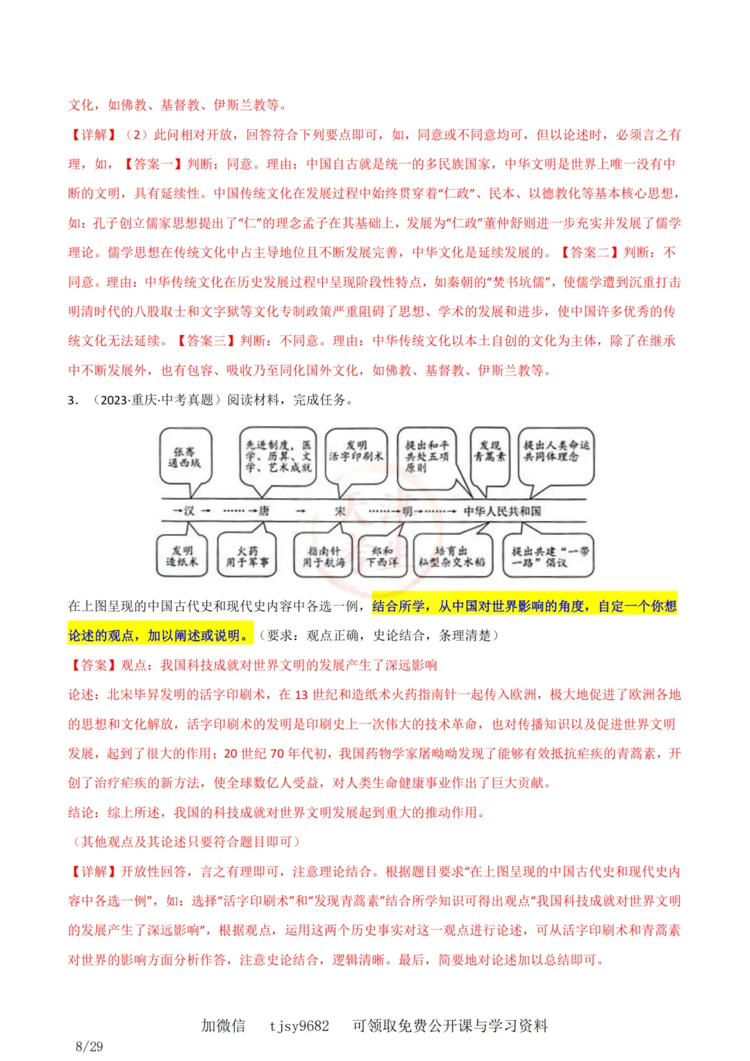 中考历史答题模板11——小论文题 第9张 中考历史答题模板11——小论文题 第9张