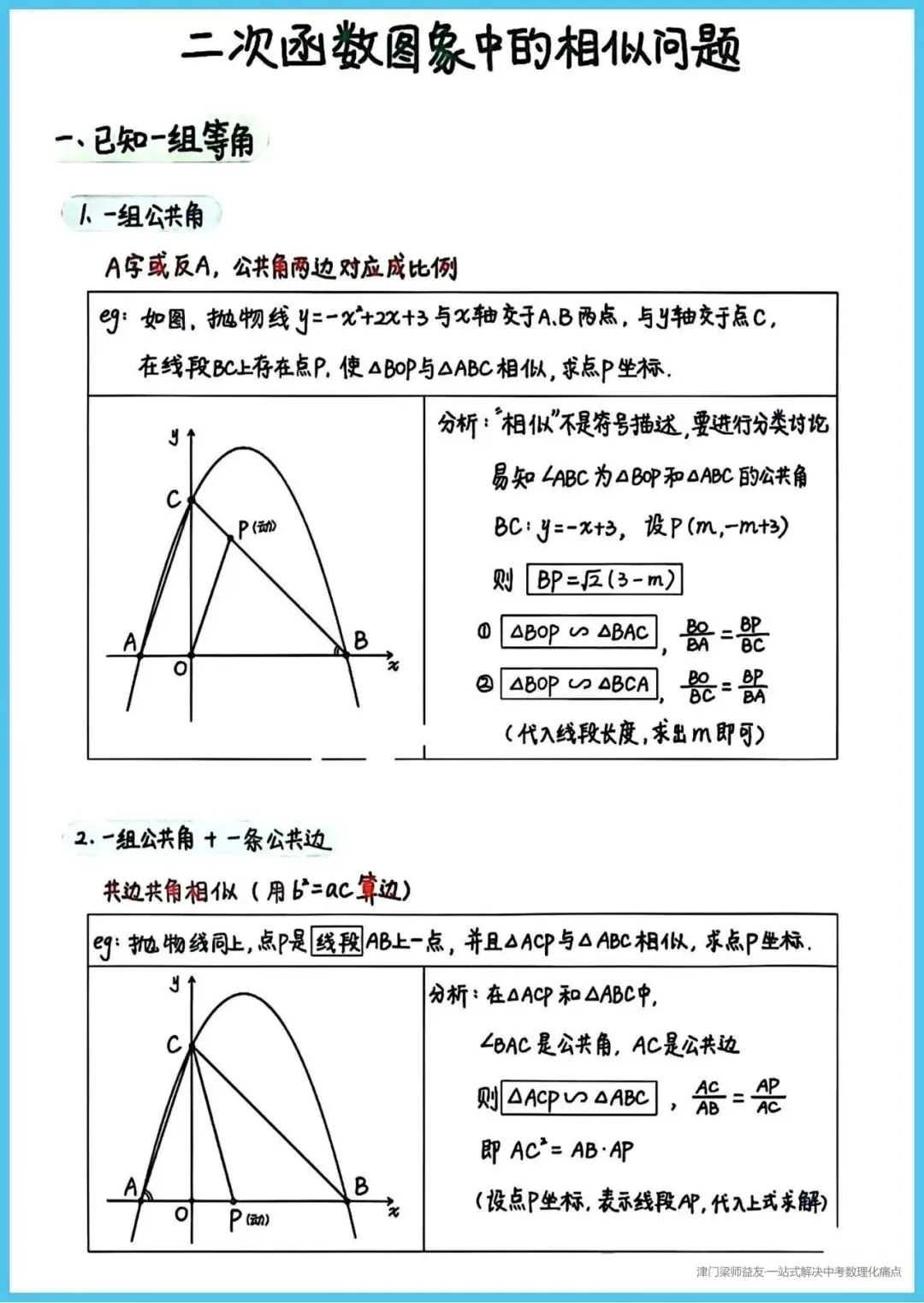 中考数学二次函数压轴题高端解题工具,吃透的话压轴题不再“难于上青天” 第11张