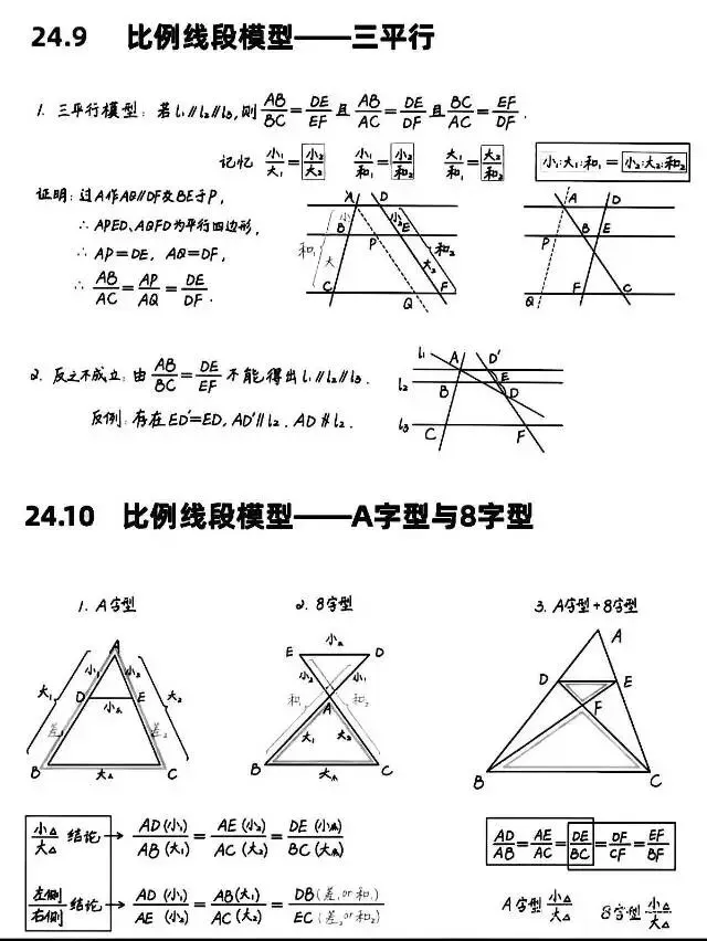中考数学相似三角形考试重点知识 第6张