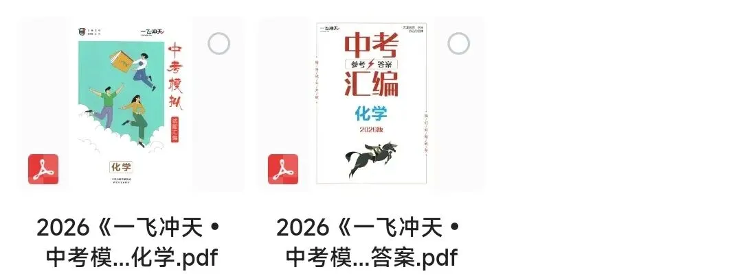 2026版初中化学《一飞冲天•中考模拟试题汇编》含答案|PDF电子版 第5张