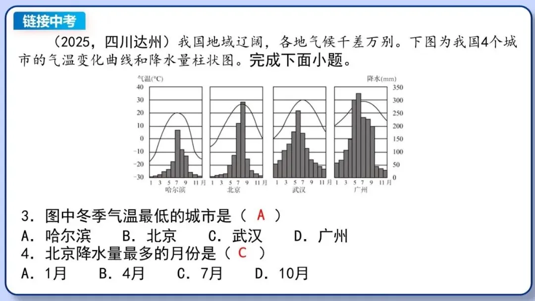 2026年中考地理复习专题六:天气与气候(课件+教学设计+课后习题) 第54张