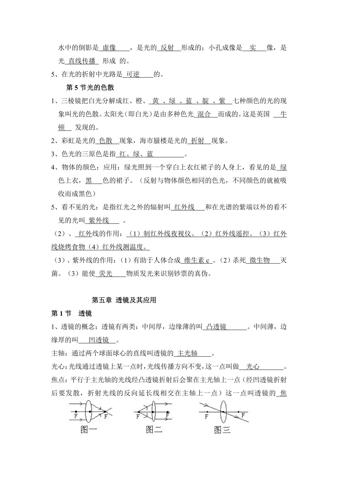 中考物理归纳(基础II) 第6张 中考物理归纳(基础II) 第6张