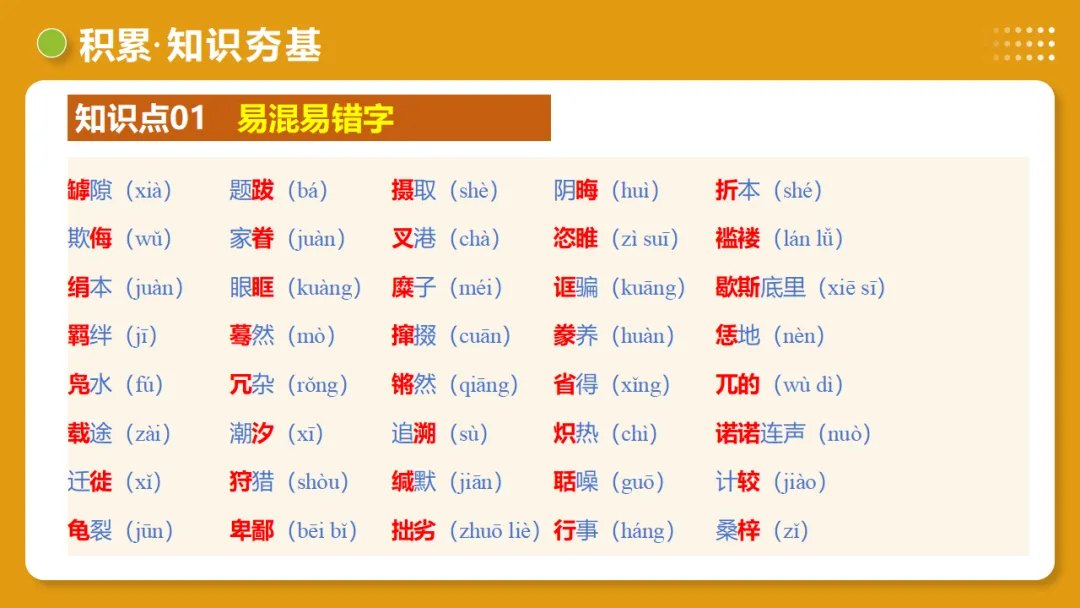 2026年中考复习第01讲《汉字:字音、字形、字义》讲练测 第26张 2026年中考复习第01讲《汉字:字音、字形、字义》讲练测 第26张