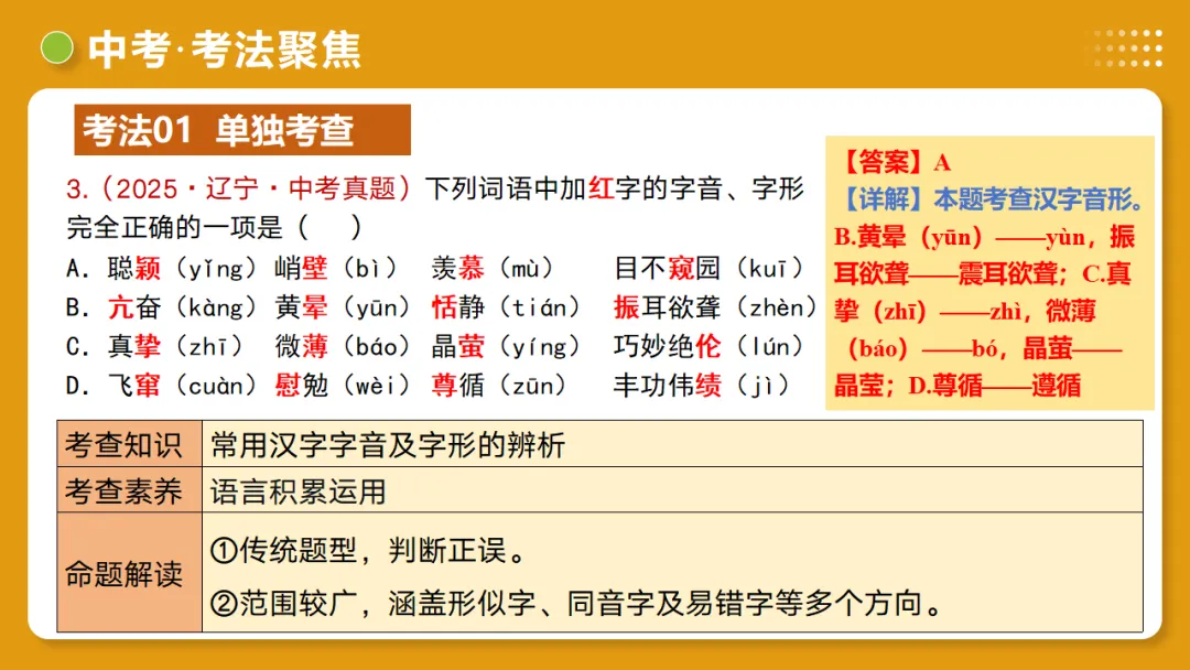 2026年中考复习第01讲《汉字:字音、字形、字义》讲练测 第42张 2026年中考复习第01讲《汉字:字音、字形、字义》讲练测 第42张