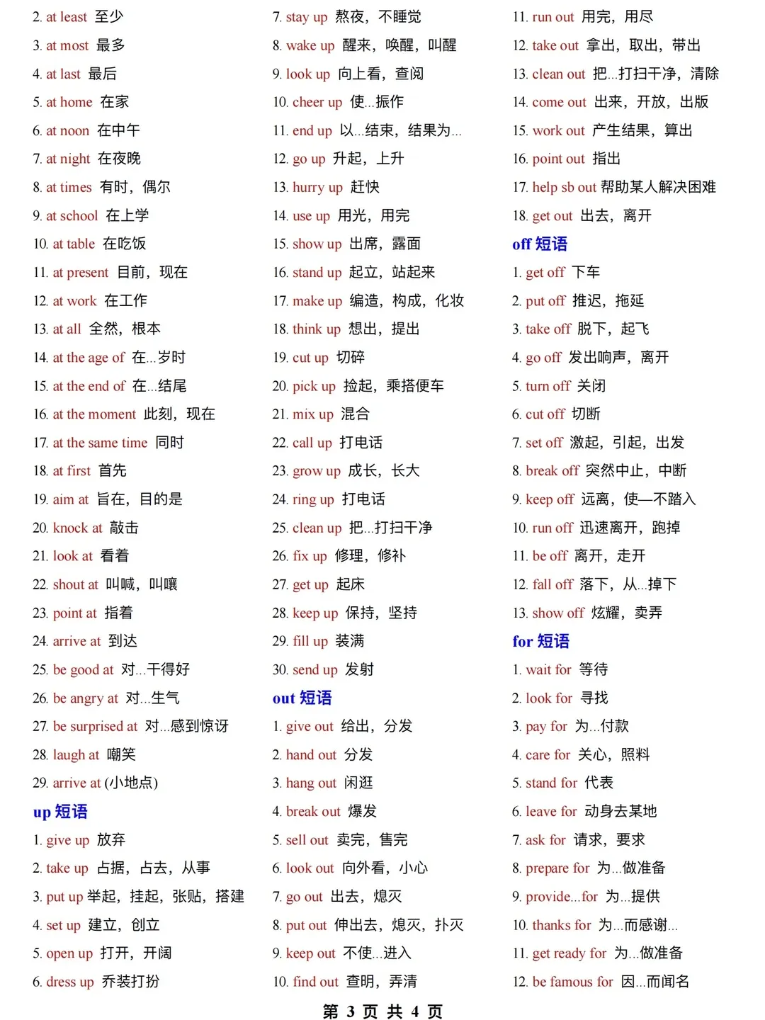 2026中考英语 高频重点短语 抓紧背诵-第3张图片-四季读书网