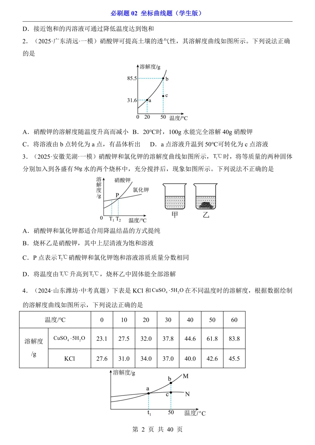 中考化学坐标曲线题必刷题|5 大类型 + 解析! 第2张 中考化学坐标曲线题必刷题|5 大类型 + 解析! 第2张