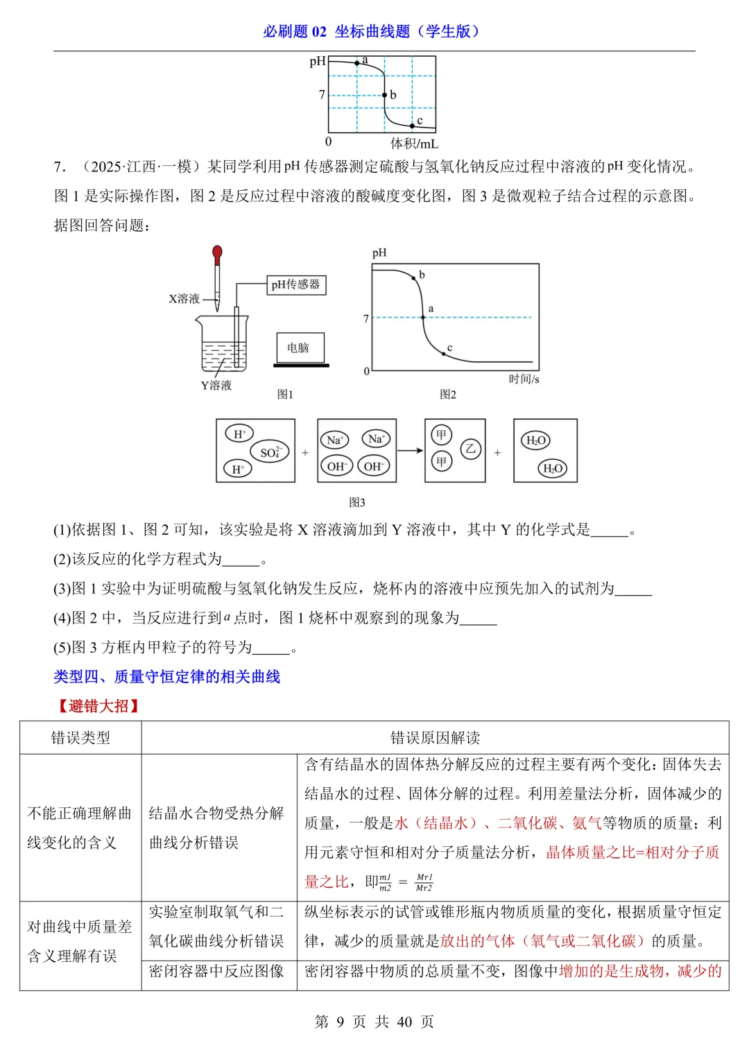 中考化学坐标曲线题必刷题|5 大类型 + 解析! 第9张 中考化学坐标曲线题必刷题|5 大类型 + 解析! 第9张